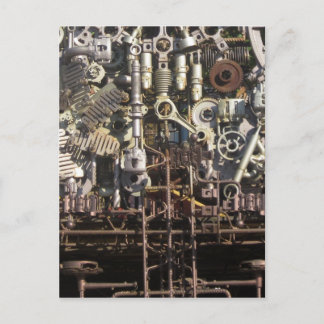 Steampunk mechanical machinery machines postcard