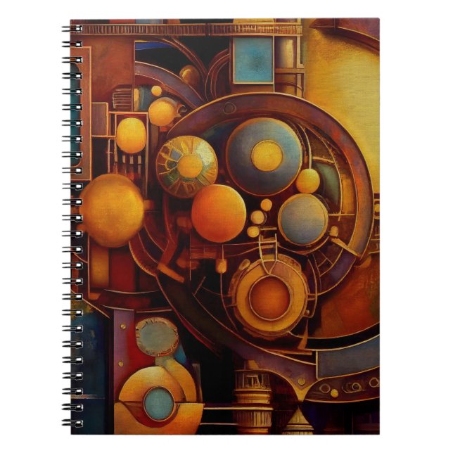 Steampunk Mechanical Orb Composition Notebook (Front)