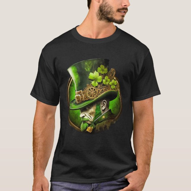 Steampunk Mechanical Top Hat St. Patrick’s Day Man (Front)
