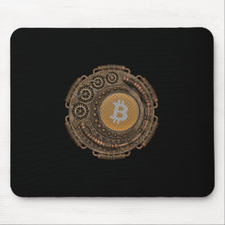 Steampunk meets bitcoin mouse pad