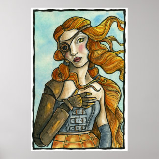 STEAMPUNK MEETS BOTTICELLI POSTER