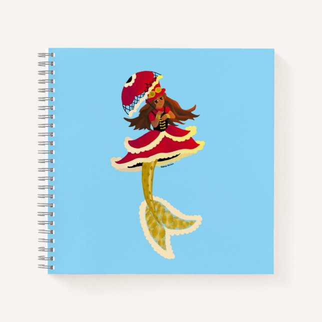 Steampunk Mermaid  Notebook (Front)