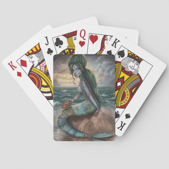 Steampunk Mermaid Playing Cards (Back)
