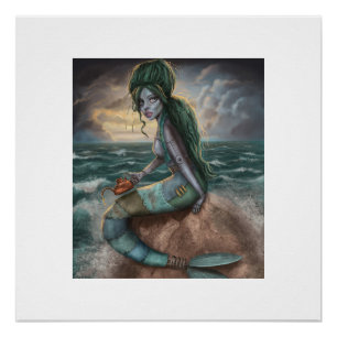Steampunk Mermaid Poster