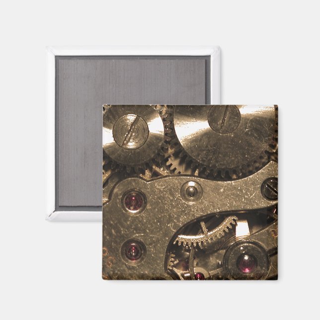 Steampunk Metal Clock Gears Magnet (Front/Back)