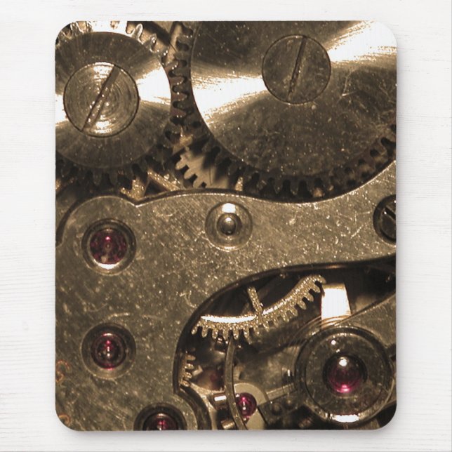 Steampunk Metal Clock Gears Mouse Pad (Front)