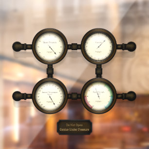 Steampunk Metres & Gauges Customisable Plaque
