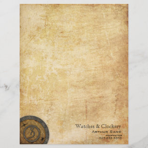 Steampunk Monogram Antique S Customized Letterhead