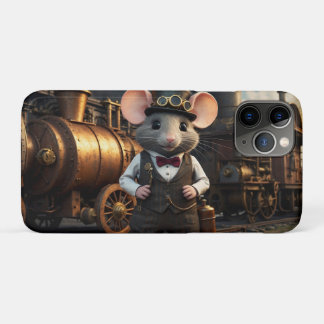 Steampunk Mouse and Train iPhone 11 Pro Case