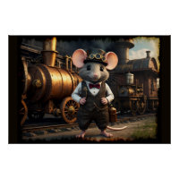 Steampunk Mouse and Train
