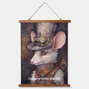 Steampunk Mouse Captain 27 Hanging Tapestry