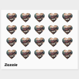 Steampunk Mouse Captain Brie Heart Sticker