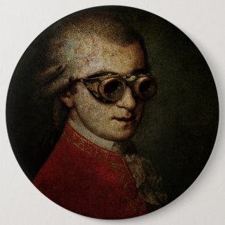 Steampunk Mozart 6 Cm Round Badge