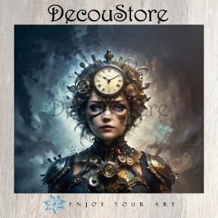 Steampunk Muse Decoupage Tissue Paper
