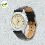 Steampunk Nautical Seahorse Black Leather Watch<br><div class="desc">This exquisite steampunk nautical seahorse watch exudes a Victorian charm,  adorned with intricate gears that add a nostalgic touch to its design.</div>