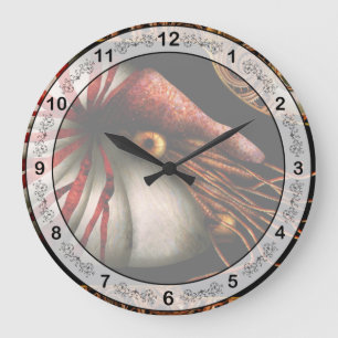 Steampunk - Nautilus - Coming out of your shell Large Clock
