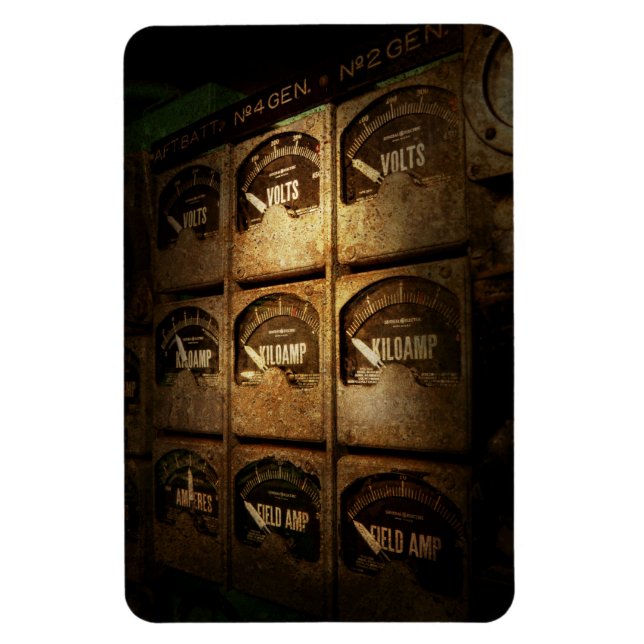 Steampunk - Naval - Electric - Power Grid Magnet (Vertical)