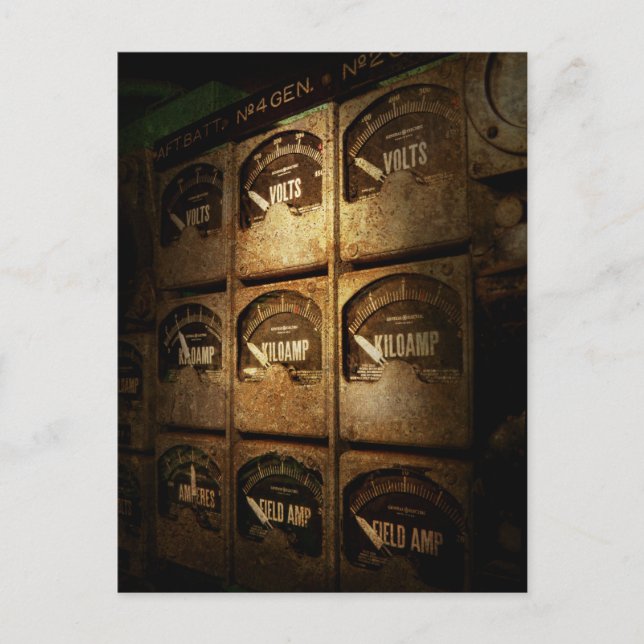 Steampunk - Naval - Electric - Power Grid Postcard (Front)