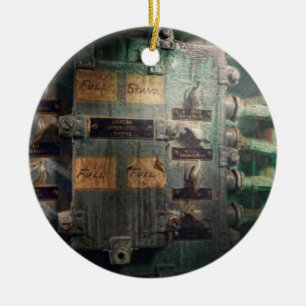 Steampunk - Naval - Lighting control panel Ceramic Tree Decoration