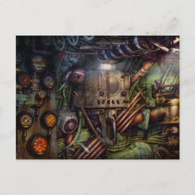 Steampunk - Naval - The comm station Postcard (Front)