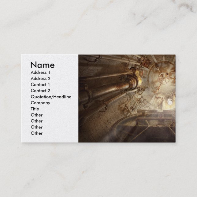 Steampunk - Naval - The escape hatch Business Card (Front)
