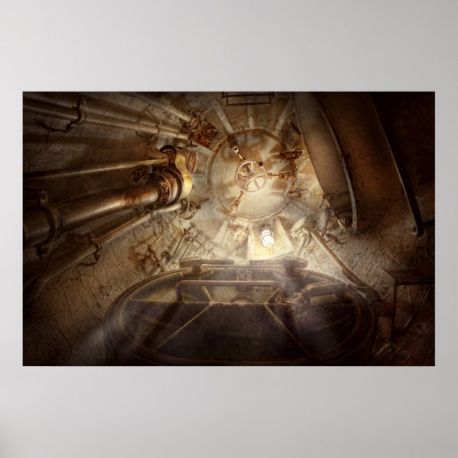 Steampunk - Naval - The escape hatch Poster (Front)
