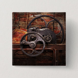 Steampunk - No 10 15 Cm Square Badge