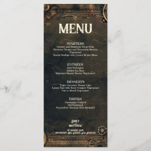 Steampunk Noir Affair Wedding Menu