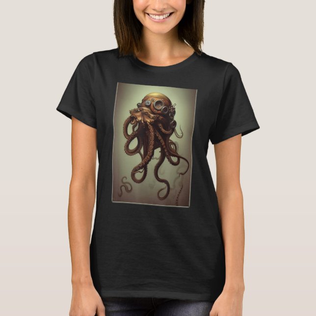 Steampunk Octopus   Steampunk  Steampunk Octopus T-Shirt (Front)