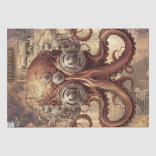 Steampunk Octopus Tissue Paper