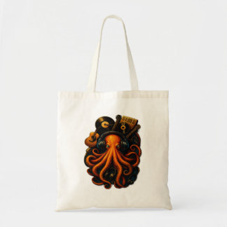 “Steampunk Octopus Tote Bag – Music Lover Vintage 