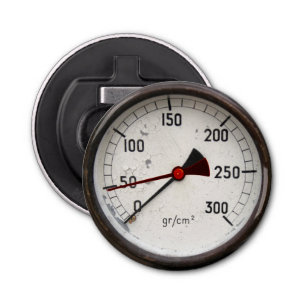 Steampunk Old Manometer 50th Birthday Bottle Open! Bottle Opener