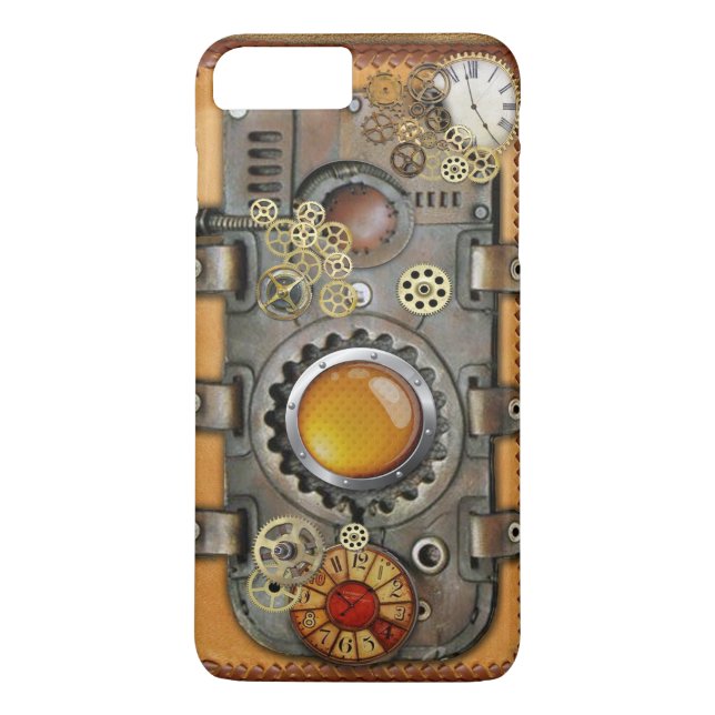 Steampunk on Leather Case-Mate iPhone Case (Back)