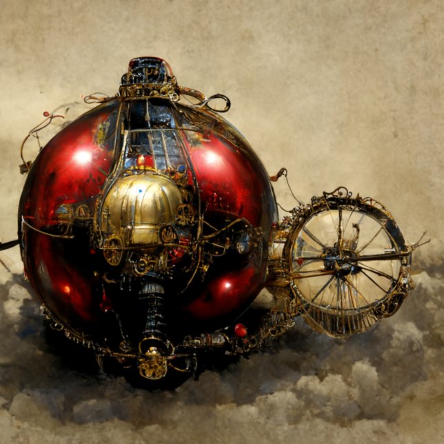 Steampunk Ornament with Wheels Thank You Card (Creator Uploaded)