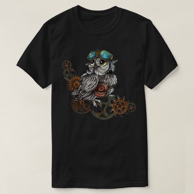 Steampunk Owl 1 T-Shirt (Design Front)