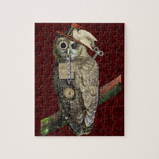 SteamPunk Owl Jigsaw Puzzle (Vertical)