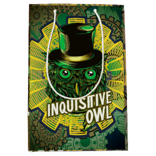 Steampunk Owl Medium Gift Bag