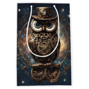 Steampunk Owl  Medium Gift Bag