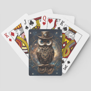 Steampunk Owl  Playing Cards