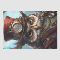 Steampunk Owl Tissue Paper