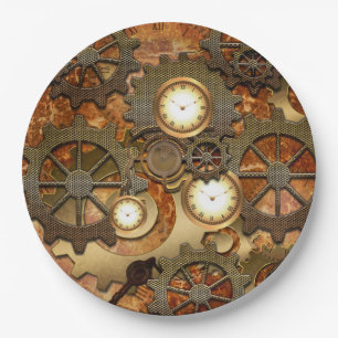 Steampunk Paper Plate