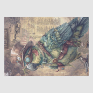 Steampunk Parrot Tissue Paper