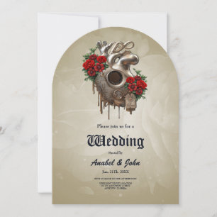 Steampunk Passion, the mechanical Heart of Love. Invitation