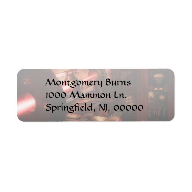 Steampunk - Photonic Experimentation Return Address Label (Front)