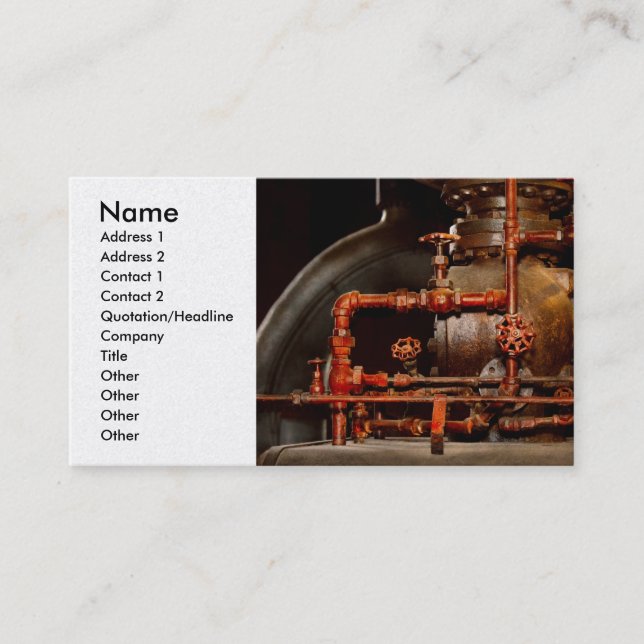 Steampunk - Pipe dreams Business Card (Front)
