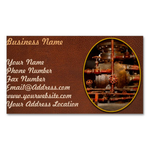 Steampunk - Pipe dreams Magnetic Business Card