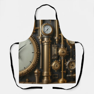 Steampunk Pipes and Gauges Apron