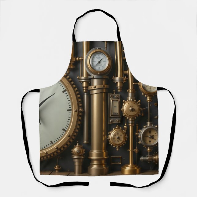 Steampunk Pipes and Gauges Apron (Front)