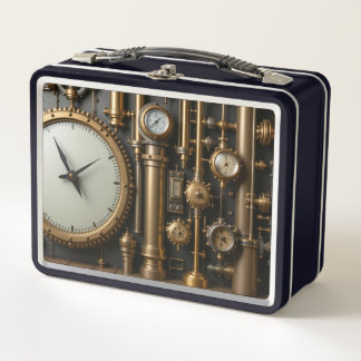 Steampunk Pipes and Gauges Lunch Box
