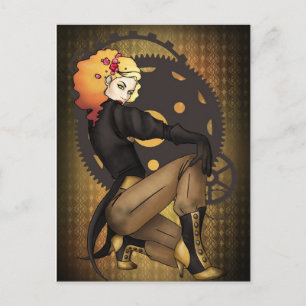Steampunk Pirate Recruitment Poster Postcard